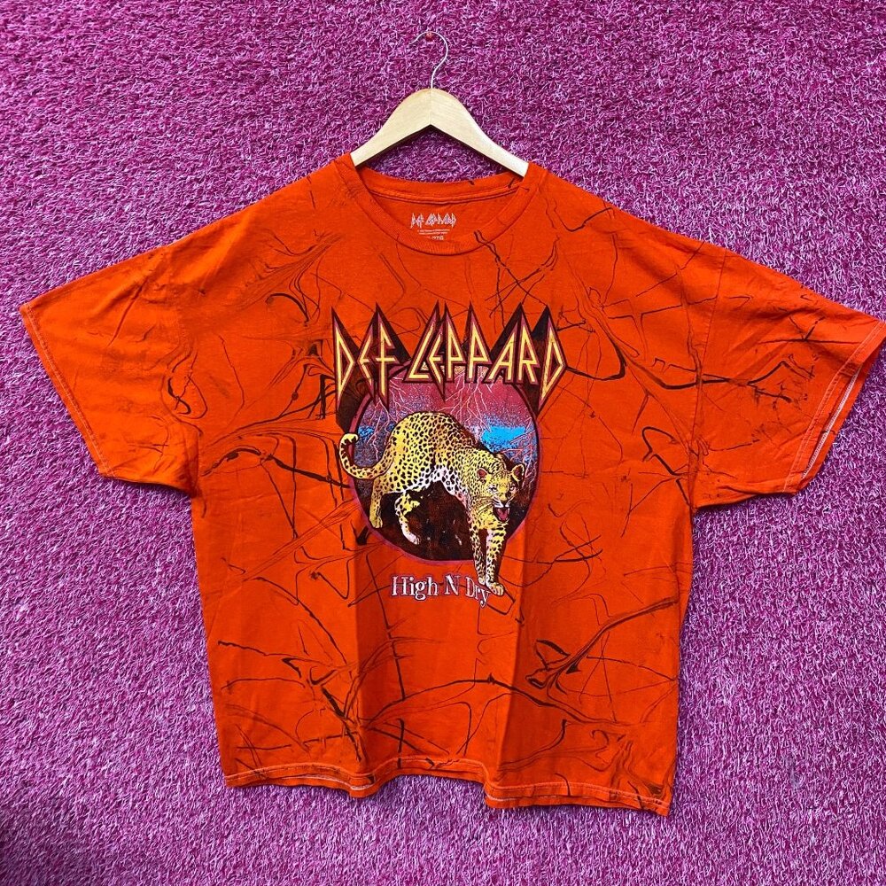 Def Leppard High And Dry Tye Dye Tshirt size 2XL